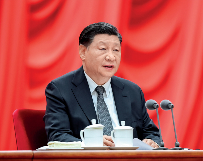 2023年4月3日，，，，，，学习贯彻习近平新时代中国特色社会主义思想主题教育工作会议在北京召开。。。。。。中共中央总书记、国家主席、中央军委主席习近平出席会议并发表重要讲话。。。。。。新华社记者 鞠鹏 摄